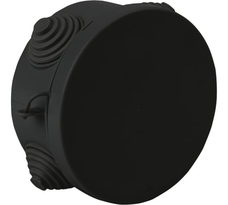 Распаячная коробка ЭРА KOR85404gB открытой установки КОР 85x40 мм, черная с гермовводами, 4 входа IP54 Б0061801