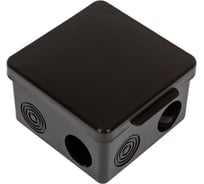 Распаячная коробка ЭРА KOR8080507gB открытой установки КОР 80x80x50мм черная с гермовводами 7 входов Б0061782