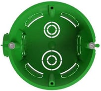 Установочная коробка ЭРА KUTS16845green для твердых стен с саморезами, один стыковочный узел Б0061164