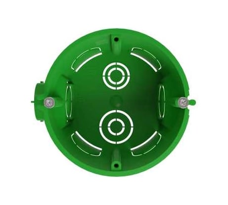 Установочная коробка ЭРА KUTS16845green для твердых стен с саморезами, один стыковочный узел Б0061164