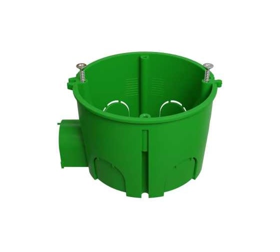 Установочная коробка ЭРА KUTS16845green для твердых стен с саморезами, один стыковочный узел Б0061164