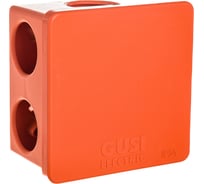 Распределительная коробка GUSI ELECTRIC 70х70х40, 6 муфт, IP54, ОП, негорючая, евро С3В76 Нг