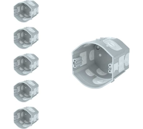 Установочная коробка (подрозетник) iTOK  серии kpr глубокая для твердых стен ku-xl 71-70 tm 1-местная с мембраной (упаковка 5 шт) i-EK-KUXL-71-70-1P-TM-5