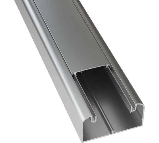 Алюминиевый кабель-канал DKC 90x50 мм, цвет серый металлик 2м 09599 09599DIY