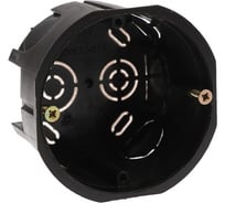 Установочная коробка ТУНДРА 68x45 мм, IP20, для сплошных стен, цвет черный 4283297