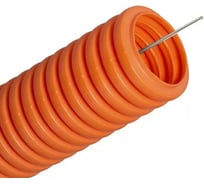 Гибкая гофрированная труба DKC ПНД  д.50мм, лёгкая, с протяжкой, 15м, цвет оранжевый 71950