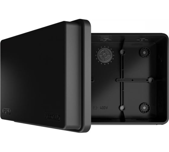 Распределительная коробка Greenel о/п, 2К, HF, УФ 150x110x70мм, IP67 цвет-черный GE42441-05