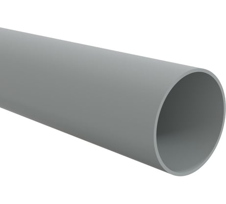 Труба ПВХ Экопласт жесткая легкая диаметр 32 RAL 7035, 2м 30032-2