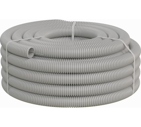 Труба ПВХ Экопласт гофрированная легкая, с зондом диаметр 40 мм, 20м 10140-20