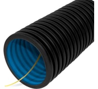 Двустенная гофрированная труба Промрукав ПНД гибкая тип 450 SN18с/з черная д63 100 м PR15.0140