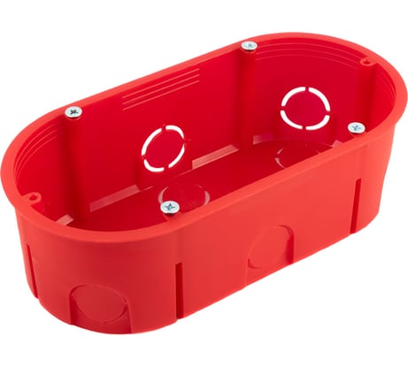 Двухместная установочная коробка Промрукав безгалогенная HF 140х68х46 80-0540 С