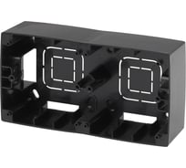 Коробка накладного монтажа ЭРА 12610206 2 поста, Эра12, черный Б0043175