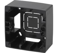 Коробка накладного монтажа ЭРА 12610106 1 пост, Эра 12, черный Б0043165