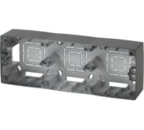 Коробка накладного монтажа ЭРА 12610305 3 поста, Эра 12, антрацит Б0043184