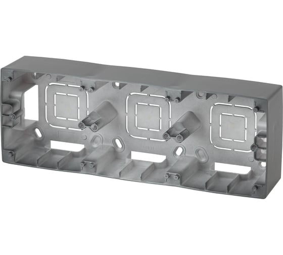 Коробка накладного монтажа ЭРА 12-6103-12 3 поста, Эра 12, графит Б0043186 1
