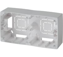 Коробка накладного монтажа ЭРА 12610203 2 поста, Эра 12, алюминий Б0043172