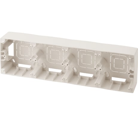 Коробка накладного монтажа ЭРА 12610402 4 поста, Эра 12, слоновая кость Б0043191