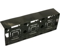 Коробка накладного монтажа ЭРА 12610306 3 поста, Эра 12, чёрный Б0043185