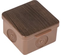 Распаечная коробка EKF КМР-030-037 65х65х50 тёмное дерево 150 шт PROxima plc-kmr-030-037-t