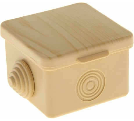 Распаечная коробка EKF КМР-030-037 65х65х50 светлое дерево PROxima plc-kmr-030-037-s