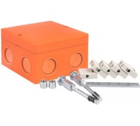 Распаечная коробка EKF огнестойкая, 101x101x62мм, 5кк, 1,5-6мм, SQ plc-kmrf-101-506