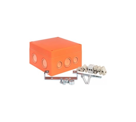 Коробка распаечная EKF огнестойкая, 126x126x74мм, 5 кк/1,5-6мм, SQ plc-kmrf-126-506