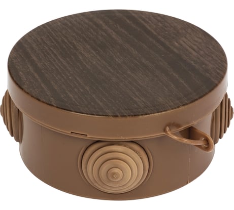 Распаечная коробка EKF КМР-040-039 PROxima с крышкой 4 ввода IP54, тёмное дерево SQplc-kmr-040-039-t