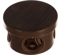 Распаечная коробка с крышкой EKF КМР-040-038 PROxima 4 ввода IP54 тёмное дерево 180 шт plc-kmr-040-038-t
