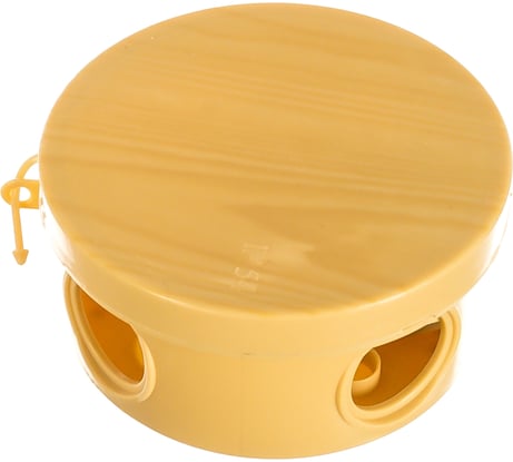 Распаечная коробка с крышкой EKF КМР-040-039 PROxima 4 ввода IP54 светлое дерево SQplc-kmr-040-039-s