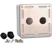 Коробка настенного монтажа Hyperline для 2-х промышленных модулей, ip67, нержавеющая сталь 46828