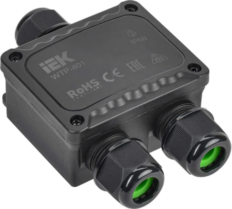 Распределительная герметичная коробка IEK wtp-401 3 ввода ip68 UWB10-Y-450-41-03-68