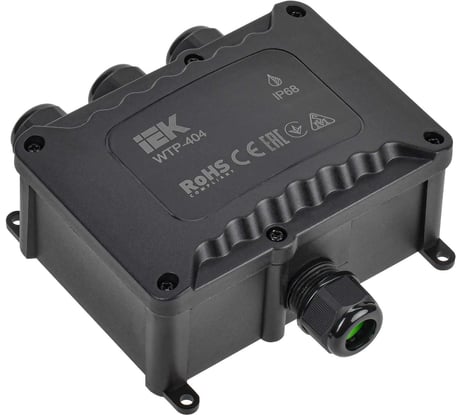 Распределительная герметичная коробка IEK wtp-404 4 ввода ip68 UWB10-O-450-41-04-68