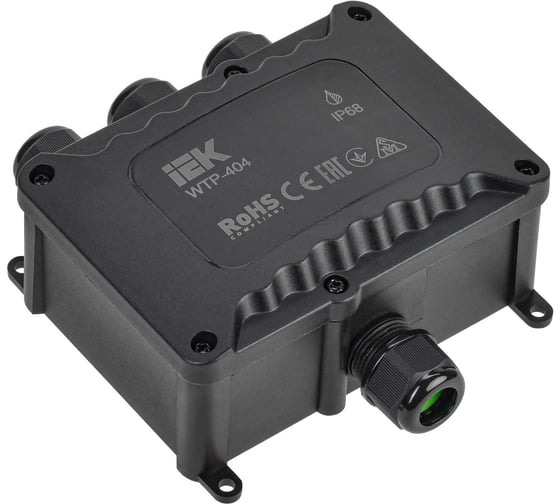 Распределительная герметичная коробка IEK wtp-404 4 ввода ip68 UWB10-O-450-41-04-68 1