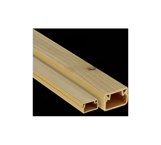 Кабель-канал EKF 40x25 светлое дерево 24м kk-40-25w 1