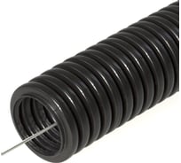 Гофрированная труба Промрукав ПА негорючая НГ стойкая к ультрафиолету УФ черная с зондом д40 15 м PR02.0208