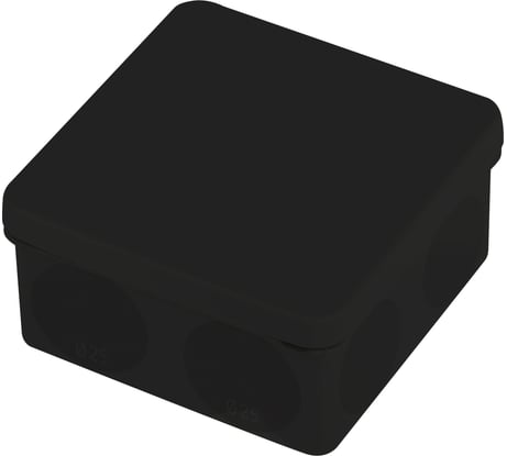 Распаячная коробка ЭРА kor8080409g2mpb двухкомпонентная hf стойкая к уф 80x80x40 мм черная прямой монтаж Б0062822