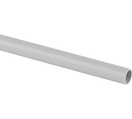 Труба ЭРА  trub502pvc пвх, гладкая, жесткая 2х метровая, легкая, серая, d 50 мм, 18 м Б0037550 1