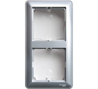 2-ая подъемная коробка Systeme Electric Wessen 59 матовый хром для наружного монтажа с рамкой KP-252-58