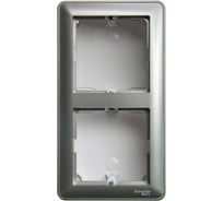2-ая подъемная коробка Systeme Electric Wessen 59 шампань для наружного монтажа с рамкой KP-252-48