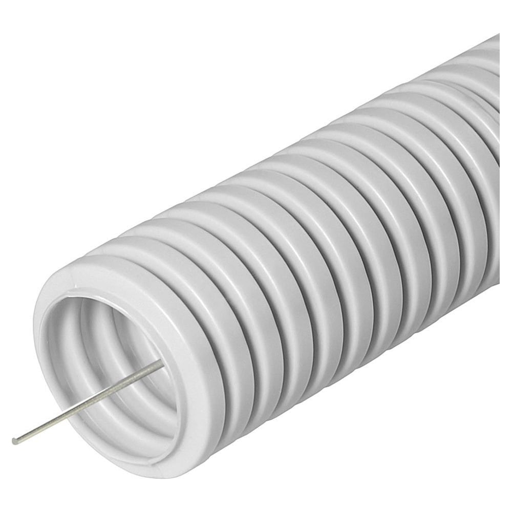 Гофрированная труба Промрукав ПВХ сверхтяжелая 1100 Н серая с/з д32 25м ...