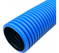 Гофрированная труба Промрукав двустенная ПНД жесткая тип 450 SN9 синяя д125 6 м PR15.0072