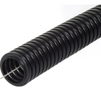 Гофрированная труба Промрукав ПП лёгкая 350 Н безгалогенная HF черная с зондом д32 PR02.0062