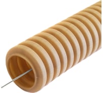 Гофрированная труба Промрукав ПВХ легкая 350 Н сосна с зондом д40 15 м PR01.0097