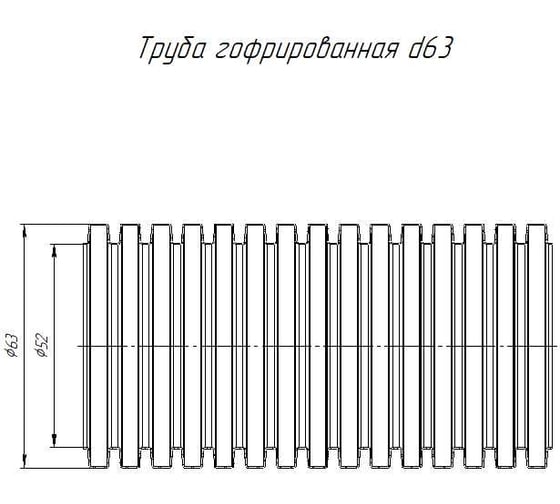 Гофрированная труба Промрукав ПВХ легкая 350 Н сосна с зондом д63 15 м PR01.0099