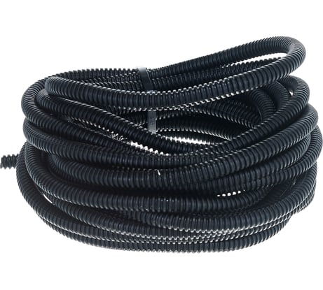 Автомобильная гофрированная труба REXANT ПП D4,6 мм, разрезная, бухтa 5 м/уп. 15-0505