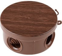 Коробка распаечная ЮПИТЕР открытой проводки 85x40мм, бук, 4 мембранных входа, IP54 JP7113-07