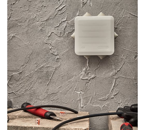 Распаечная коробка REXANT ОУ 100x100x50 мм, IP55 28-3056