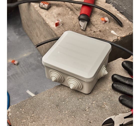 Распаечная коробка REXANT ОУ 100x100x50 мм, IP55 28-3056