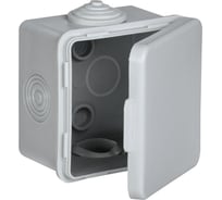 Коробка распределительная GENERICA КМ 65x65x50мм о/к IP54 4 ввода (7035) UKO31-065-065-050-K03-54