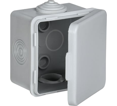 Коробка распределительная GENERICA КМ 65x65x50мм о/к IP54 4 ввода (7035) UKO31-065-065-050-K03-54